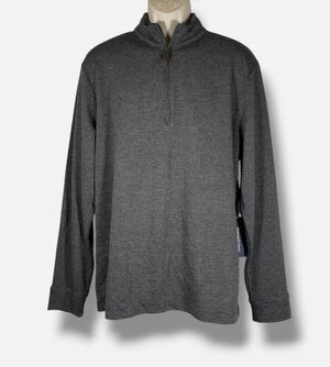 Vineyard Vines Men's Gray Elevated Quarter Zip Pullover Sweater Size S